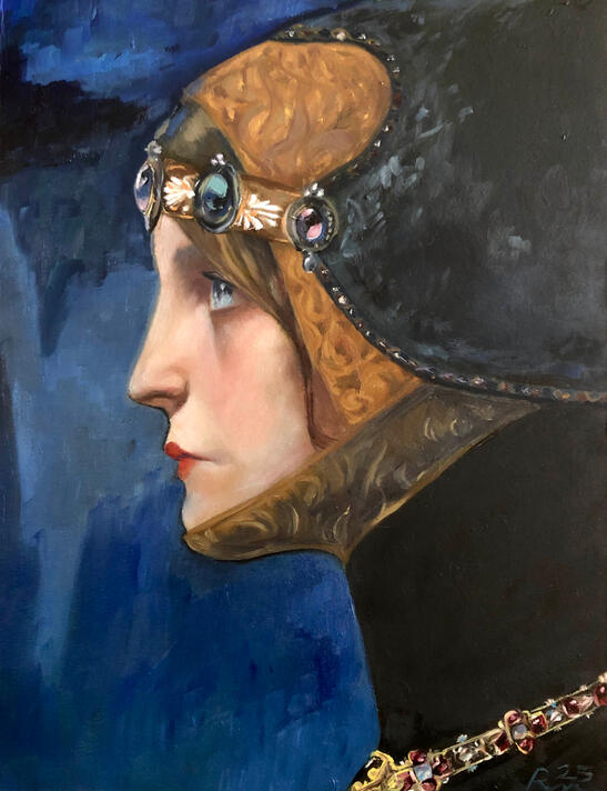 Head of Lady in Medieval Costume / Study of Guirand de Scevola (2025)